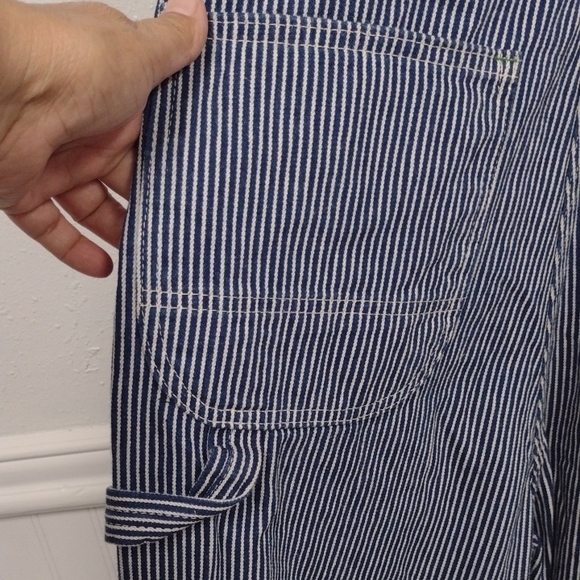 New Without a Label, Classic Striped Men's Overalls Carpenter, Work - Picture 6 of 15